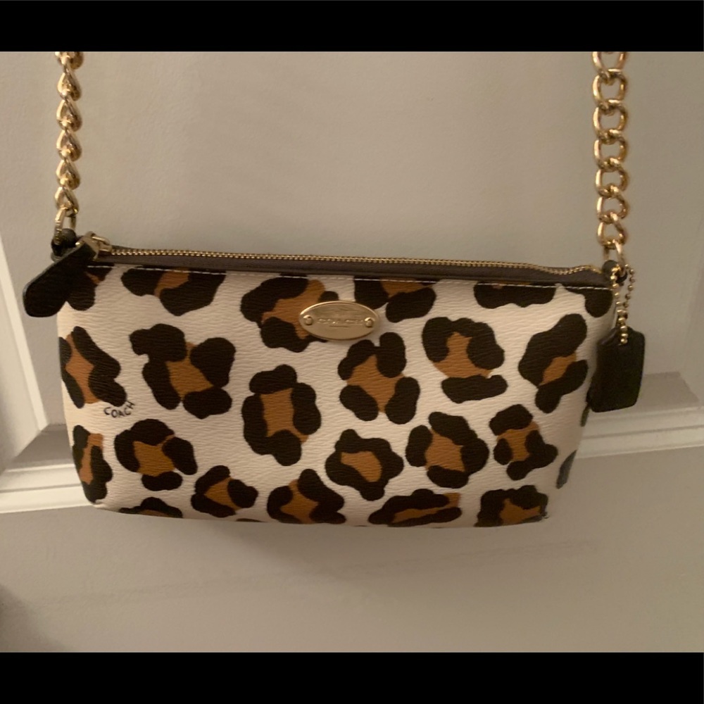 Coach leopard crossbody